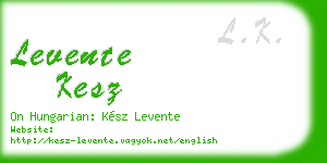 levente kesz business card